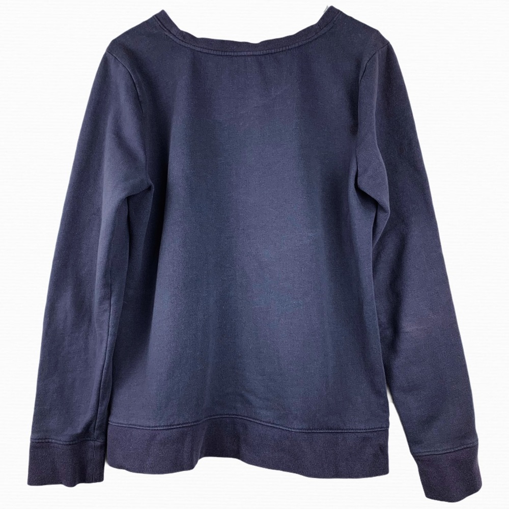 Loft Silver Metallic Thread Patterned Sweatshirt - image 2